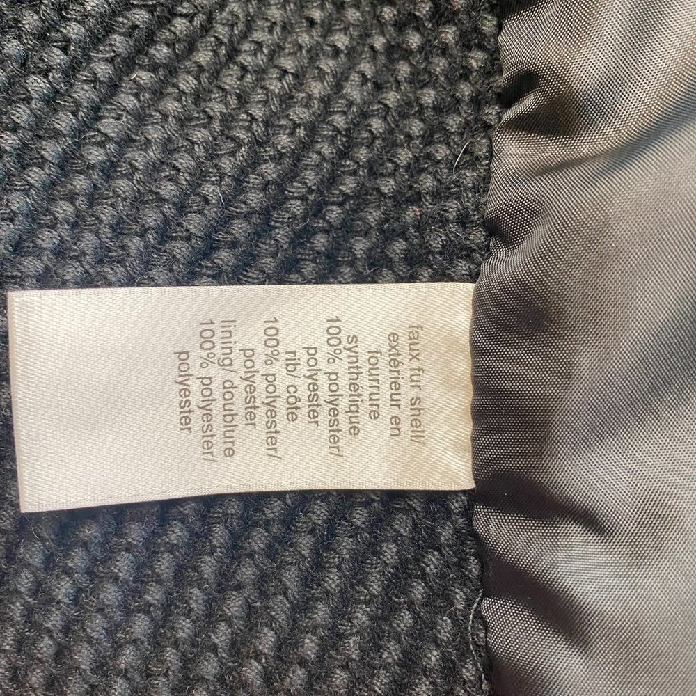 NWT Maurices Faux Fur Knit Vest in Black - Picture 8 of 11
